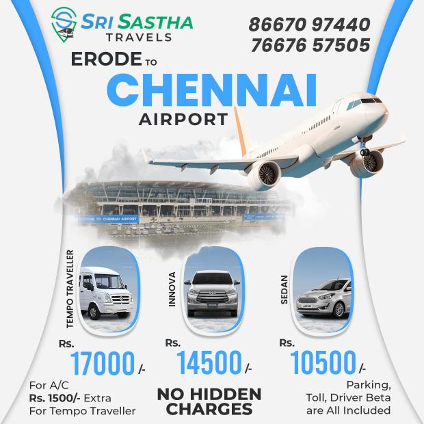 Erode to Chennai Airport drop 1