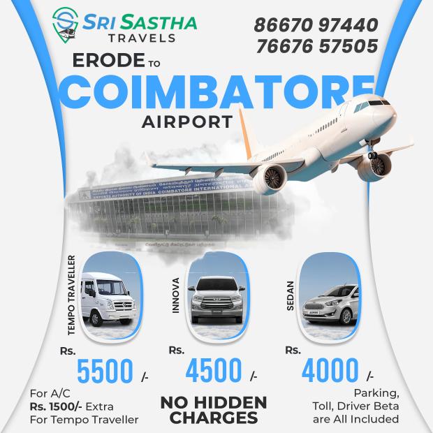 Erode to Coimbatore Airport drop 1