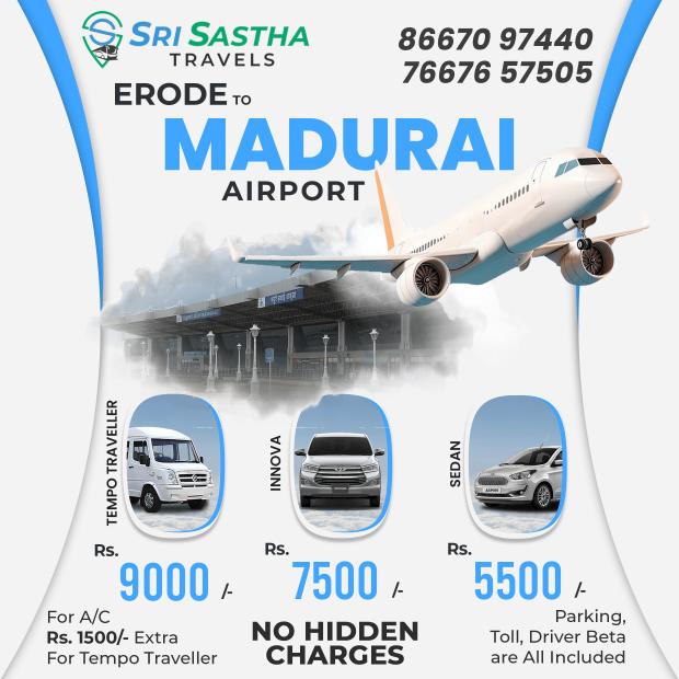 Erode to Madurai Airport drop 1